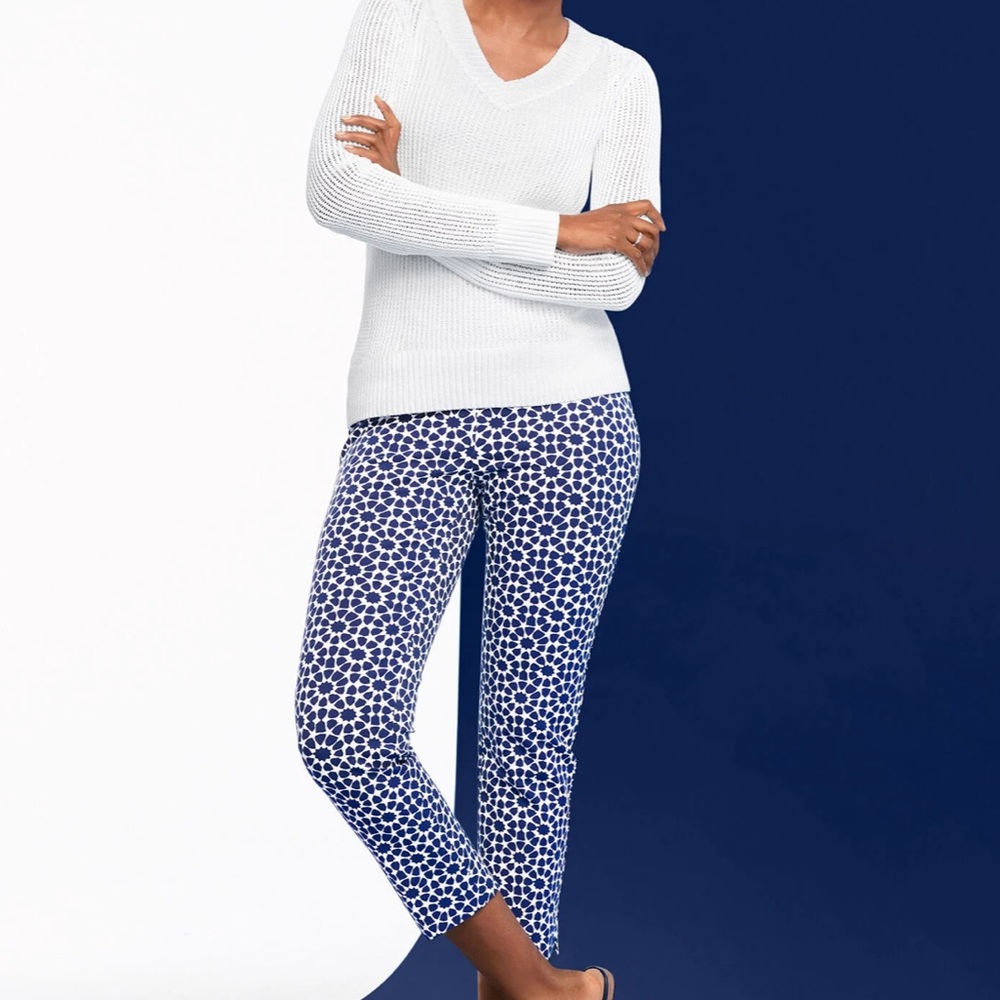 Talbots Chatham Crop Pants - Star Geo